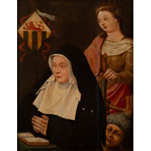 Malarz niderlandzki, XVI w., Św. Katarzyna z donatorką