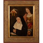 Malarz niderlandzki, XVI w., Św. Katarzyna z donatorką