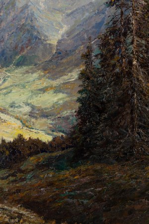 Otto Pippel (1878 Łódź - 1960 Monachium), Pejzaż alpejski z okolic Einödsbach (