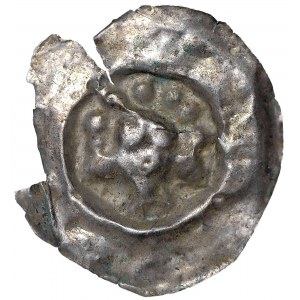 Brakteat II połowa XII wieku - głowa