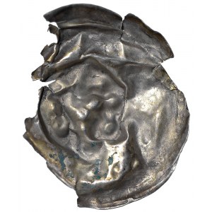 Brakteat II połowa XII wieku - głowa