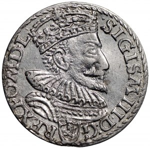 Zygmunt III Waza, Trojak 1594 Malbork - nieopisana interpunkcja