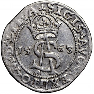 Zygmunt II August, Trojak 1563 Wilno - LITVA/L
