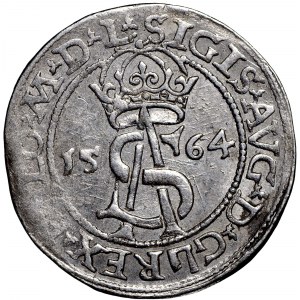 Zygmunt II August, Trojak 1564 Wilno - L/L