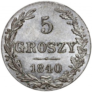 Królestwo Polskie, 5 groszy 1840 - 8 wąskie