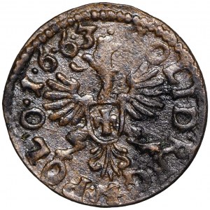 Jan II Kazimierz, Szeląg koronny 1663 Ujazdów - 1•6•6•3