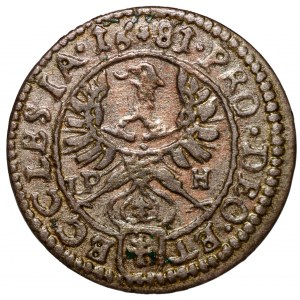 Śląsk, Biskupstwo wrocławskie, Fryderyk heski, 1 krajcar 1681 Nysa
