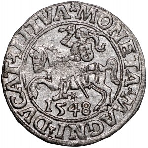 Zygmunt II August, Półgrosz 1548 Wilno - LI/LITVA