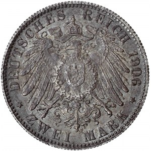 Niemcy, Hamburg, 2 marki 1906 J - bardzo ładne