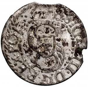 Zygmunt III Waza, Szeląg 1615 Ryga - przebitka III/D