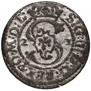 Zygmunt III Waza, Szeląg 1623 Wilno - nieopisany 2-3/*•SOLIDVS
