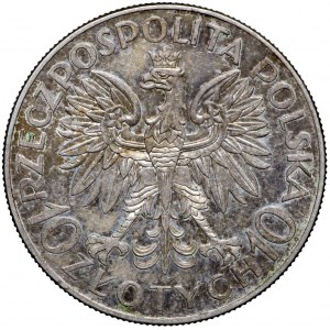 II RP, 10 złotych 1933 Sobieski - bardzo ładny