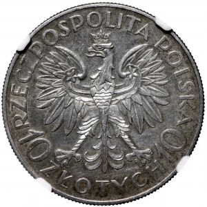 II RP, 10 złotych 1933 Sobieski - NGC AU Details
