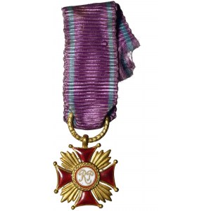 II RP, Miniatura Złoty Krzyż Zasługi - Knedler złoto