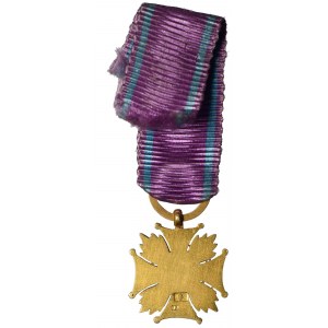 II RP, Miniatura Złoty Krzyż Zasługi - Knedler złoto