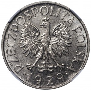 II RP, 1 złoty 1929 - NGC MS63