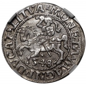 Zygmunt II August, Półgrosz 1548 Wilno - LI/LITVA
