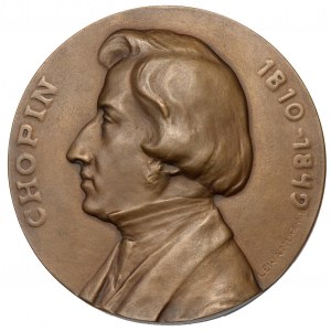 Polska, Medal 100 lat urodzin Fryderyka Chopina 1910 Lewandowski