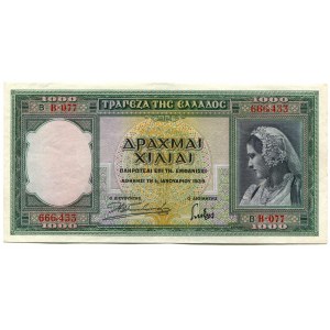 Grecja, 1000 drachm 1939