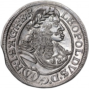 Śląsk pod panowaniem Habsburgów, Leopold I, 6 krajcarów 1673 Wrocław - odwrotka