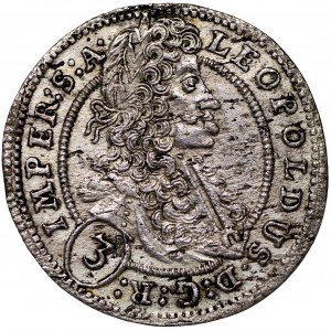 Bohemia, Leopold I, 3 kreuzer 1703 Prague