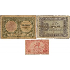 II RP, Bilety zdawkowe 50 groszy - 5 złotych 1924-25