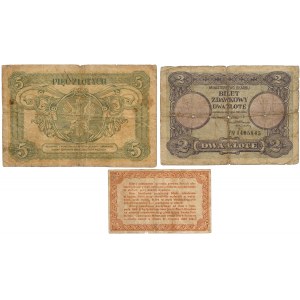 II RP, Bilety zdawkowe 50 groszy - 5 złotych 1924-25
