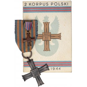PSZnZ, Krzyż Monte Cassino z legitymacją i miniatura 2 Komp Warsztatowa 3 DSK