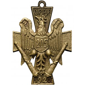II RP, Odznaka 205 Ochotniczego Pułku Artylerii Polowej