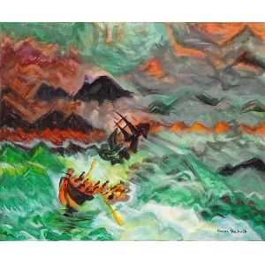 Halina Stachnik, Die Schiffbrüchigen, inspiriert von Ivan Aivazovsky