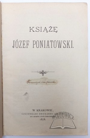 PASZKOWSKI Franciszek, Fürst Joseph Poniatowski.