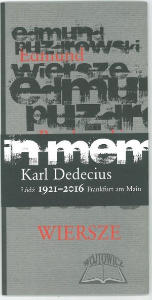 PUZDROWSKI Edmund, Poems with Adam Mickiewicz and Thomas Mann for German friends.
