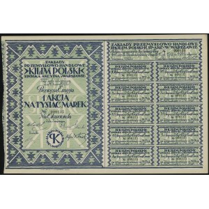 Polen, 1 Aktie für 1.000 Mark, 1922