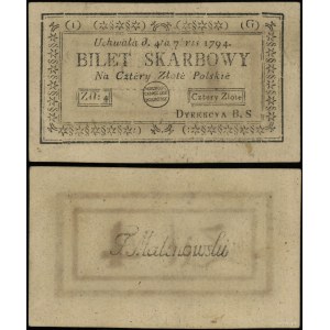 Polen, 4 polnische Zloty, 4.09.1794, 1-G