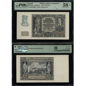 Poland, 20 zloty, 1.03.1940