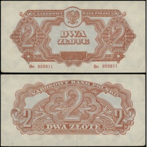 Pologne, 2 zlotys, 1944