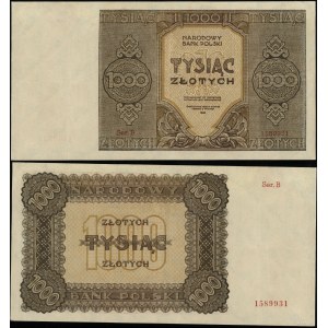 Poland, 1,000 zloty, 1945