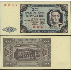 Pologne, 20 zloty, 1.07.1948