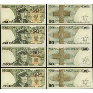 Pologne, set : 4 x 50 or, 1979-1988