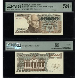 Pologne, 50.000 PLN, 1.12.1989