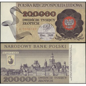 Pologne, 200.000 PLN, 1.12.1989