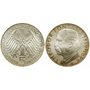 Germany, 5 marks, 1969 G, Karlsruhe