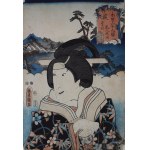 Utagawa Kunisada, Portréty hercov kabuki zo série Tokaido Goju-san Tsugi no Uchi