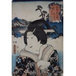 Utagawa Kunisada, Portraits of kabuki actors from the series Tokaido Goju-san Tsugi no Uchi