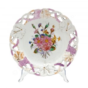 Ažurový tanier s kvetinovým motívom, Altwasser