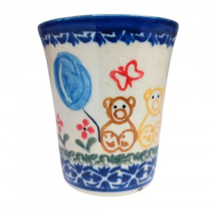 Hand-painted cup, Boleslawiec (?)