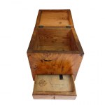 Wooden casket with drawer