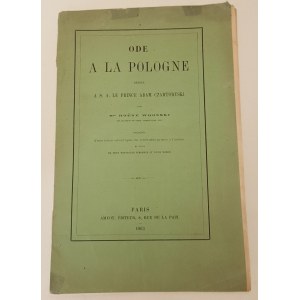 HOËNE-WRONSKI [Victoire-Henriette] - ODE A LA POLOGNE Paris 1863