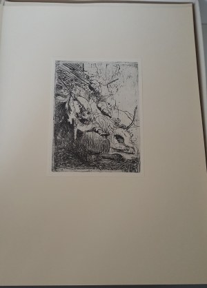 REMBRANDT ETCHINGS. 100 ENGRAVINGS INCLUDING CATALOG LARGE FOLIO 46 CM !