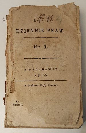 LEGISLATIVE ACT No.1 1810 CONSTITUTIONAL ACT OF THE XIII WARSAW CONSTITUTIONAL ACT